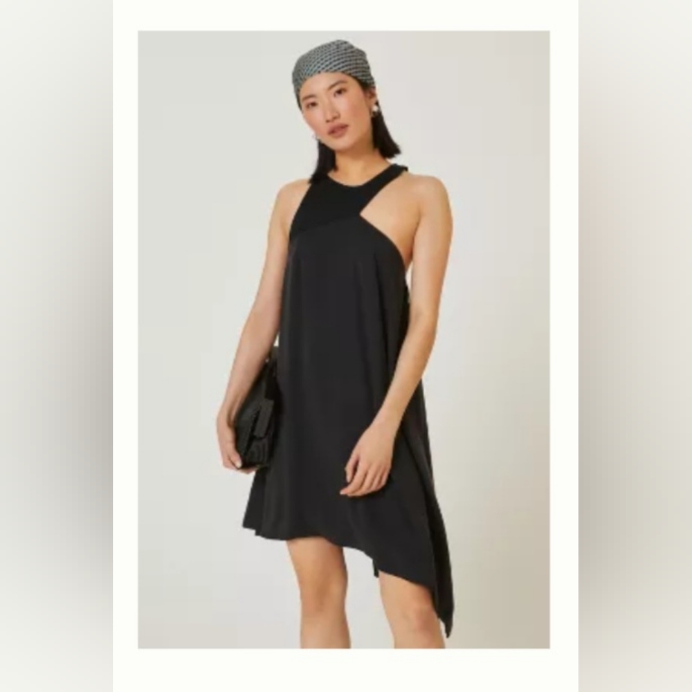 Cutout-halter mini dress